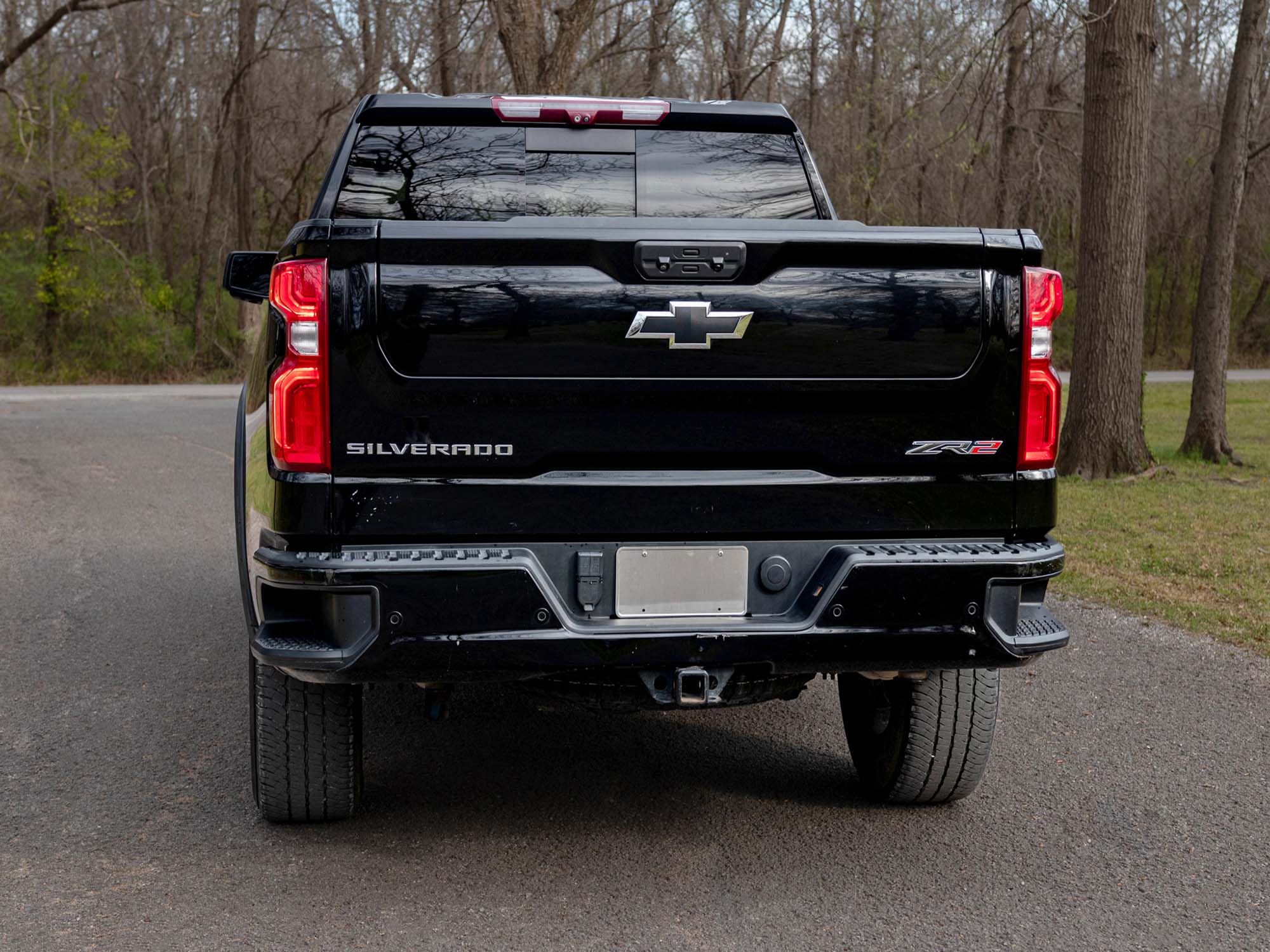 2022 Chevy Silverado K1500 KR2, Black, back tailgate, deals4wheelz.com